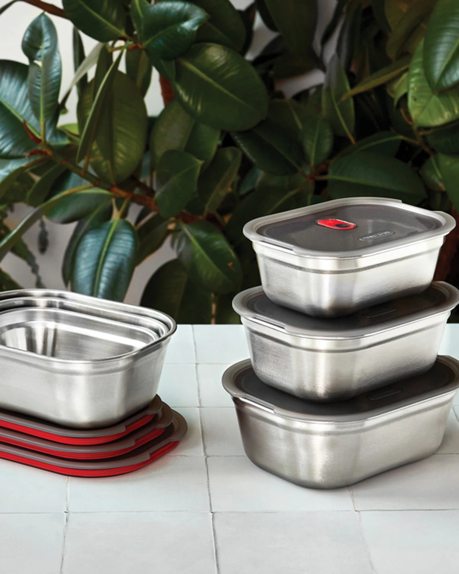 Set de boîtes repas acier inoxydable Black + Blum à personnaliser - 8